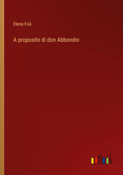A proposito di don Abbondio