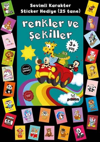 3 Yas Renkler Ve Sekiller Stickerli