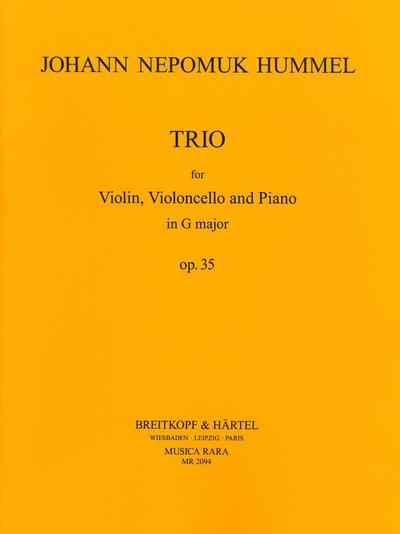 Klaviertrio G-Dur op.35für Violine, Violoncello und Klavier