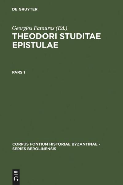 Theodori Studitae Epistulae