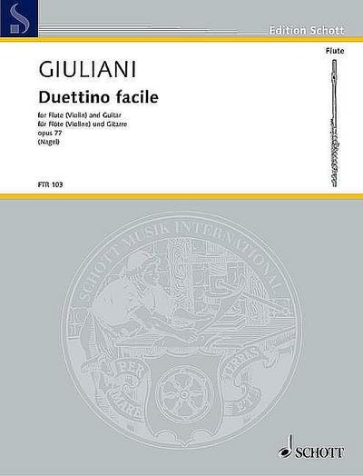 Duettino facile op. 77für Flöte (Violine) und Gitarre