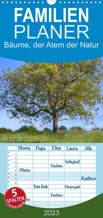 Familienplaner Bäume, der Atem der Natur (Wandkalender 2023 , 21 cm x 45 cm, hoch)