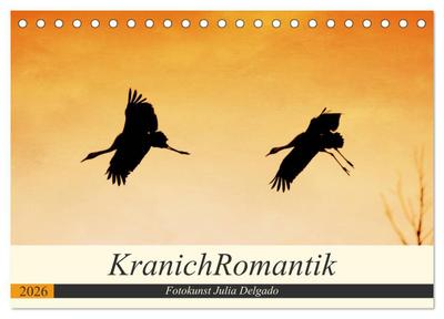 KranichRomantik (Tischkalender 2026 DIN A5 quer), CALVENDO Monatskalender