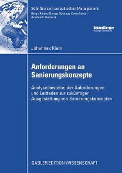 Anforderungen an Sanierungskonzepte