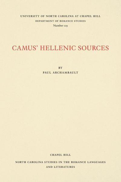 Camus’ Hellenic Sources