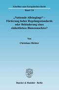 ’Nationale Alleingänge’ - Förderung ho