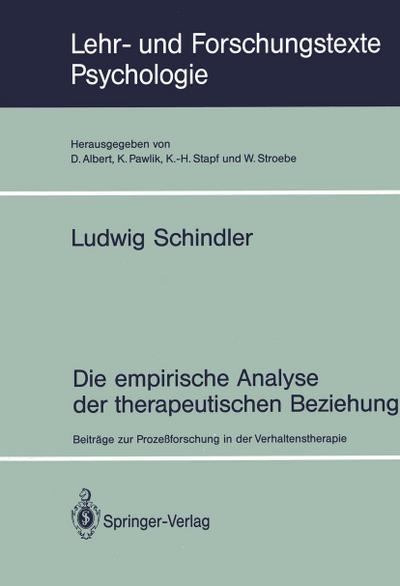 Die empirische Analyse der therapeutischen Beziehung