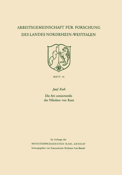 Die Ars coniecturalis des Nikolaus von Kues