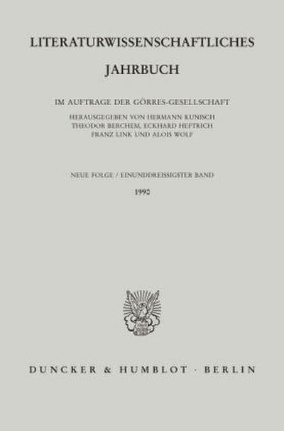 Literaturwissenschaftliches Jahrbuch.