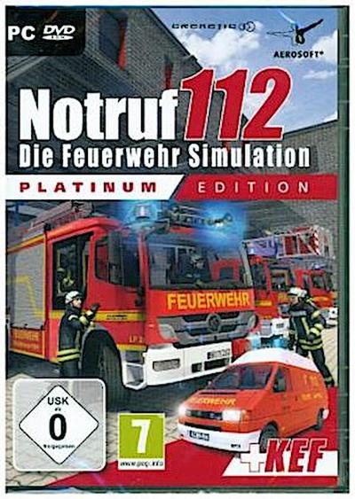 Notruf 112, Die Feuerwehr Simulation, 1 DVD-ROM (Platinum Edition)