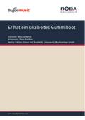 Er hat ein knallrotes Gummiboot