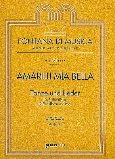 Amarilli mia bellafür 3 Blockflöten (2 Blockflöten und Bc)