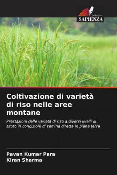 Coltivazione di varietà di riso nelle aree montane