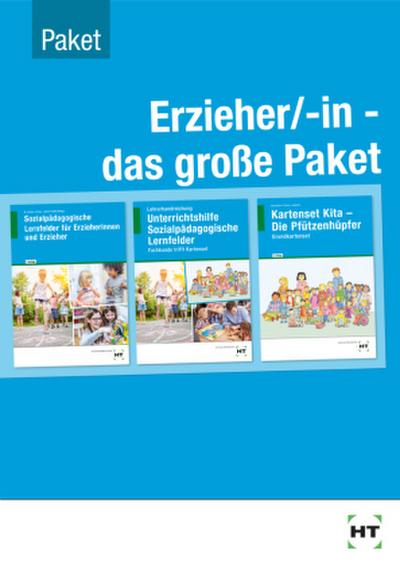 Paketangebot Erzieher/-in - das große Paket. Sozialpädagogische Lernfelder LF 1-6 + Unterrichtshilfe + Pfützenhüpfer-Grundkarten