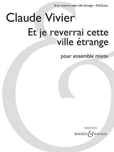 Et Je Reverrai Cette Ville Etrange for Mixed Ensemble - Full Score (Tpt, Pno, Vla, VC, DB, Perc)