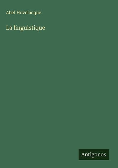 La linguistique