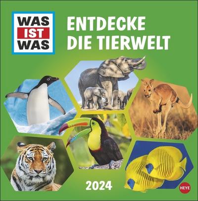 WAS IST WAS Entdecke die Tierwelt Broschurkalender 2024. Jeden Monat Neues lernen mit dem Tierkalender 2024! Wandkalender fürs Kinderzimmer: Kinderwissen über Tiere spannend präsentiert, 29,5 x 60 cm