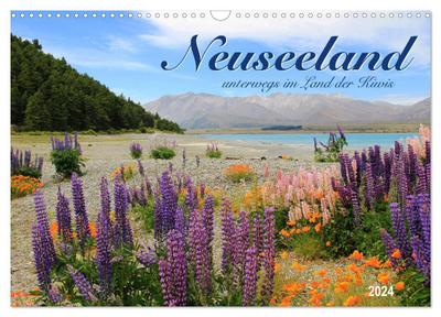 Neuseeland - unterwegs im Land der Kiwis (Wandkalender 2024 DIN A3 quer), CALVENDO Monatskalender
