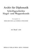 Archiv für Diplomatik, Schriftgeschichte, Siegel- 