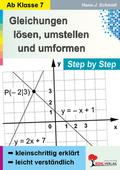 Gleichungen lösen, umstellen und umformen ... Step