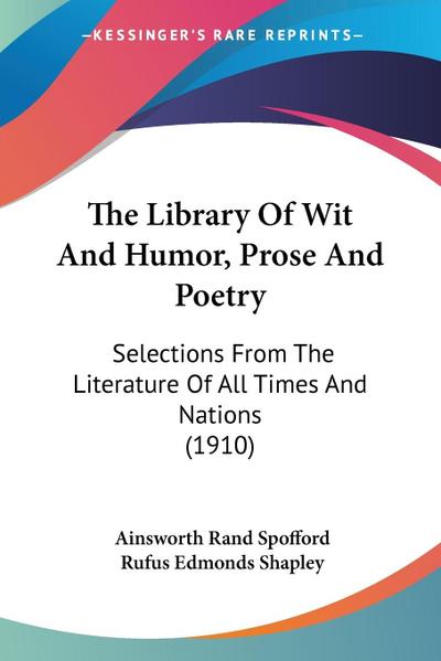 The Library Of Wit And Humor, Prose And Poetry
