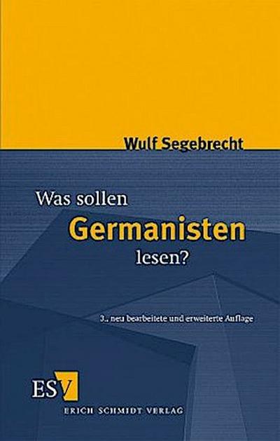 Was sollen Germanisten lesen?