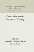 Generalizations in Historical Writing
