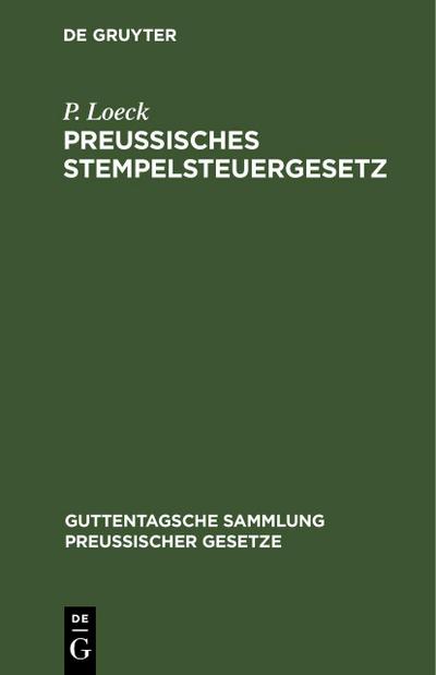 Preußisches Stempelsteuergesetz
