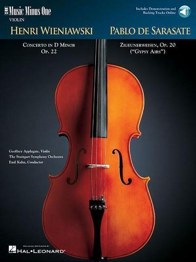 Wieniawski - Violin Concerto No. 2 in D Major, Op. 22 & Sarasate - Zigeunerweisen, Op. 20 Music Minus One Violin (Book/Online Audio) [With CD (Audio)]