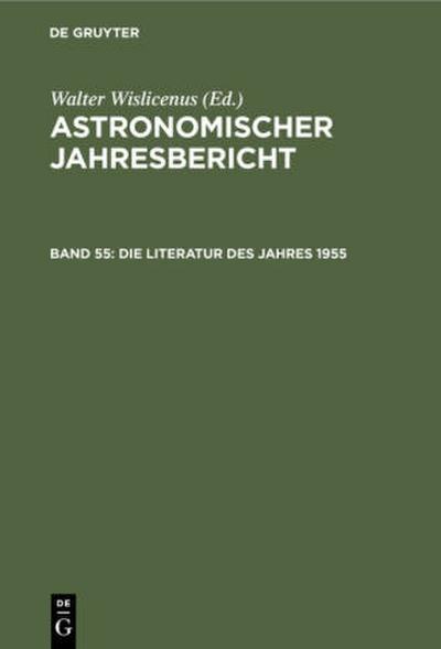 Die Literatur des Jahres 1955