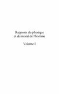 Rapports du physique et du moral de l’homme