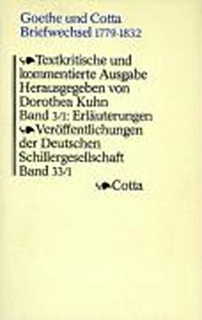 Goethe, J: Briefwechsel Goethe/Cotta 3