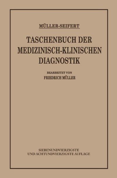 Taschenbuch der Medizinisch Klinischen Diagnostik