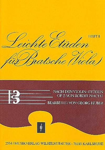 Leichte Etüden nach denViolinetüden op.15 Band 1 für Viola