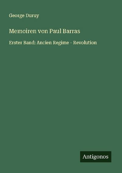Memoiren von Paul Barras