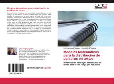 Modelos Matemáticos para la distribución de palabras en textos
