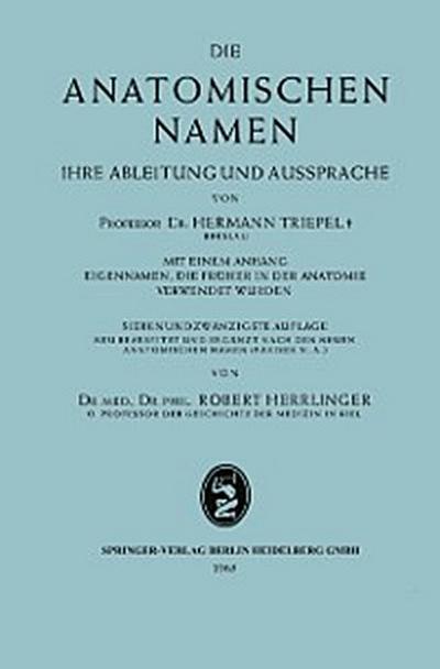 Die anatomischen Namen