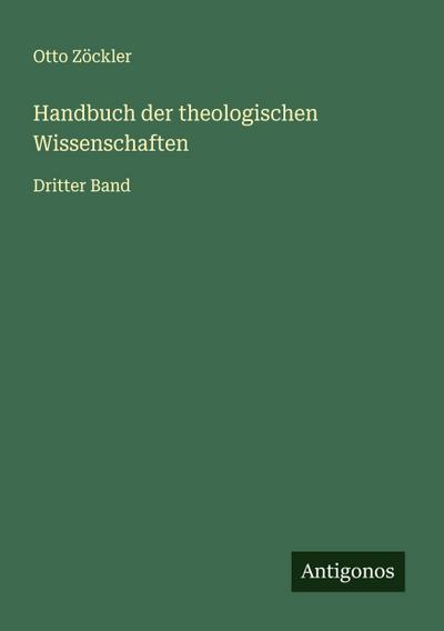 Handbuch der theologischen Wissenschaften