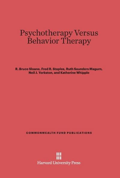 Psychotherapy Versus Behavior Therapy