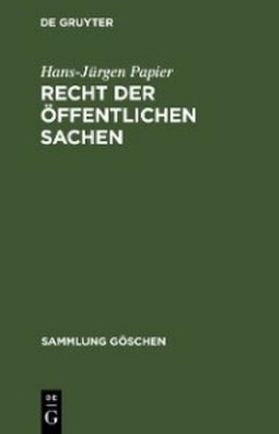 Recht der öffentlichen Sachen