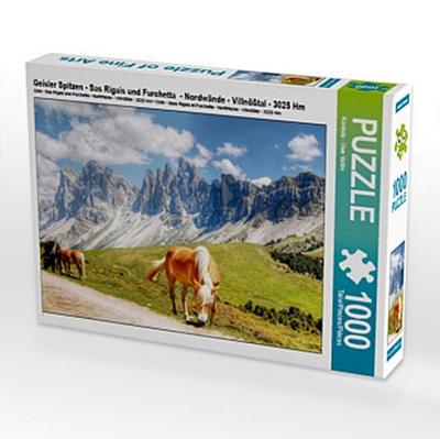 Geisler Spitzen - Sas Rigais und Furchetta - Nordwände - Villnößtal - 3025 Hm (Puzzle)