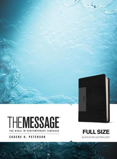 The Message Full Size (Leather-Look, Black/Slate) - Eugene H. Peterson