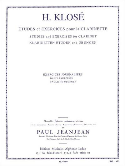 Exercices journalierspour clarinette