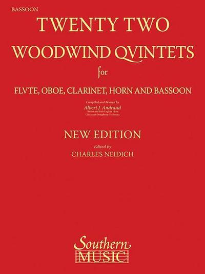 22 Woodwind Quintets - New Edition