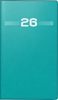 rido/idé Monats-Faltkalender Modell Miniplaner d 15, Kunststoff-Einband, petrol 2026