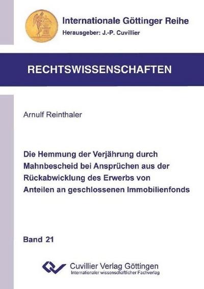 Reinthaler, A: Hemmung der Verjährung durch  Mahnbescheid be