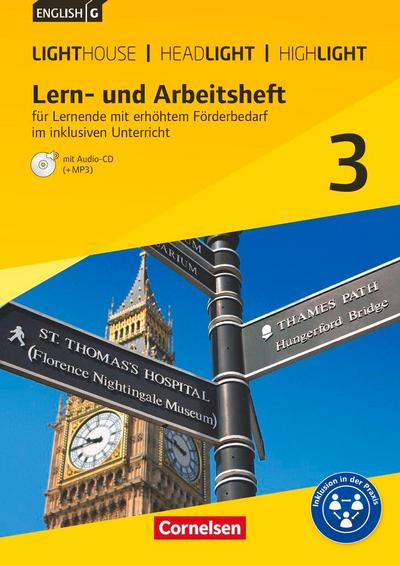 English G Lighthouse / English G Headlight / English G Highlight  3: 7. Schuljahr. Arbeitsheft mit Audio-CD f