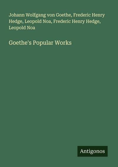 Goethe’s Popular Works