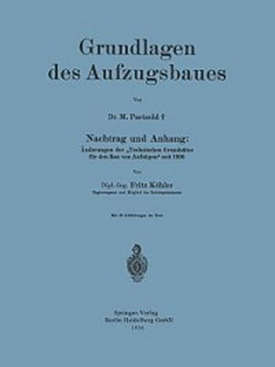 Grundlagen des Aufzugsbaues