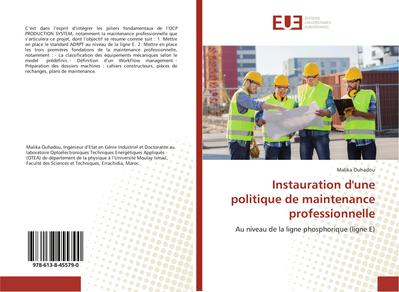 Instauration d’une politique de maintenance professionnelle